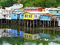 Palafittes à Castro Île de Chiloé.