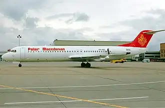 PH-KXL, le Fokker F100 impliqué, ici en février 1993, 2 semaines avant l'accident.
