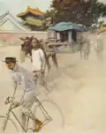 Palanquin et bicyclette à Pékin.