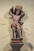 Statue de saint Sébastien.
