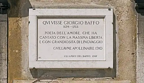 Plaque commémorative