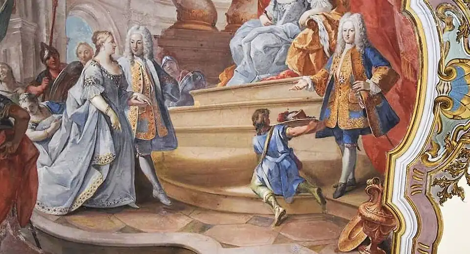 Giovanni Angelo Borroni, Antoniotto Botta Adorno à la cour de la tsarine Anna Ivanovna.
