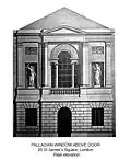 Interprétation néoclassique d'une serlienne par Robert Adam (fin XVIIIe&nbsp;siècle).