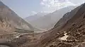 La vallée vue depuis le côté Afghan.