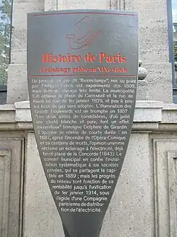 Éclairage des rues.