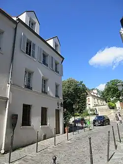 Emplacement panneau Histoire de Paris "Rue Saint-Blaise" au no 2 rue Saint-Blaise.