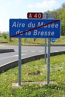 Cartouche E42 A40, sur panneau E34d.