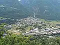 Vue aérienne du territoire communal.