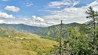 Panorama depuis le col vers le sud.
