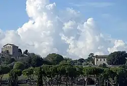 Zone du Palatin comprise entre les églises San Bonaventura et San Sebastiano correspondant à la Vigna Barberini.