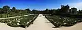 Les parterres de buis du jardin à la française.