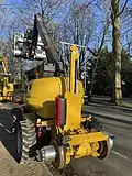 "Pantographe" d'un engin de chantier