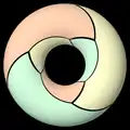 Plongement du graphe de Pappus sur un tore.