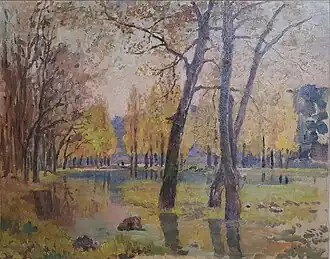 Parc de la Tête d'Or inondé, localisation inconnue.