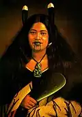 Pare Watene en 1878 portant un mere