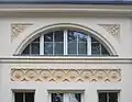 Détail de la façade côté parc