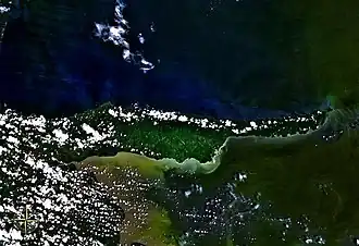 La péninsule de Paria vue de l'espace