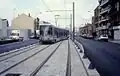 La rame TFS no&nbsp;104, dans l'arrière-station de La Courneuve - 8 mai 1945, terminus temporaire de la ligne.