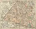 La rue Vandamme sur un ancien plan du 14e&nbsp;arrondissement, entre 1905 et 1921.