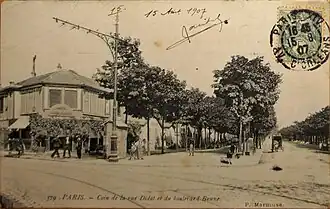 Le boulevard Brune avant 1907, au coin de la rue Didot.