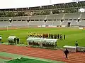 L'équipe (en jaune) lors du match contre Paris FC du 6 mai 2011 au Stade Charléty.