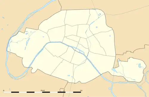 Localisation de Paris à Paris