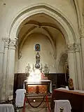 Chapelle orientée nord.