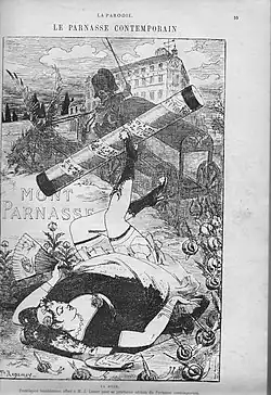 Le Parnasse contemporain vu par Félix Régamey, publié dans La Parodie.