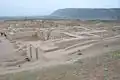 Vue oblique des ruines de Nisa