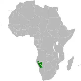 Description de l'image Parus carpi distribution map.png.