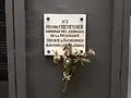 Plaque en hommage au résistant Henri Chevessier.