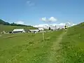Passage devant la ferme-auberge du col du Haag (1&nbsp;233&nbsp;m)