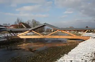 Passerelle sur le Drugeon à Bouverans.