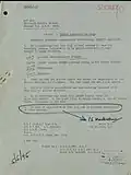 Demande (estampillé « SECRET ») de son rapatriement après la libération de Dachau