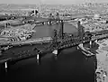 La rivière Hackensack traversant le comté d'Hudson dans le New Jersey.