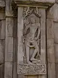 Mur nord du sanctuaire. Shiva ascète