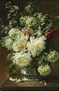 Nature morte avec des fleurs (Blumenstilleben), huile sure toile, 78&nbsp;×&nbsp;52,5&nbsp;cm