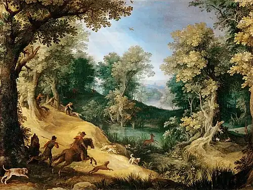 La Chasse au cerf (1590-1595)Musée du Louvre.