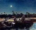 An Arab Encampment By Moonlight