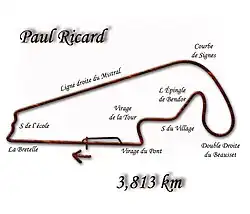 Le tracé de 1986 à 1990.