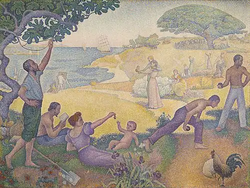 Au temps d'harmonie. L'âge d'or n'est pas dans le passé, il est dans l'avenir (1893-1895), huile sur toile (310&nbsp;×&nbsp;410&nbsp;cm), mairie de Montreuil.