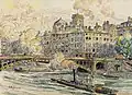 Le pont en acier dessiné par Paul Signac.