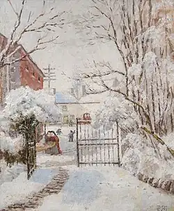 Drève enneigée.