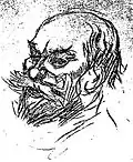 Félix Régamey, Paul Verlaine, portrait paru dans La Plume en 1896.