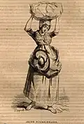 Une jeune bourbonnaise du XIXe&nbsp;siècle.