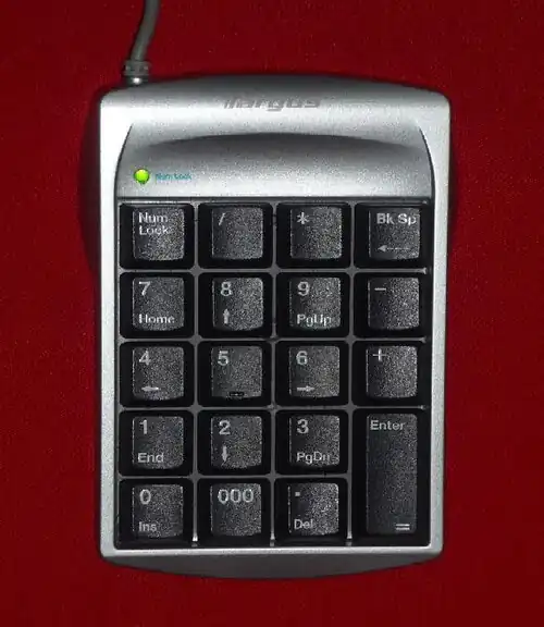 Pavé numérique.