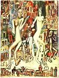 L'Homme et la femme (encre, aquarelle sur papier, 1912-1913)