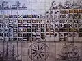 Tableau de tous les pavillons marins dont ceux de Salé, 1737 (propriété de la Bibliothèque Sbihi)