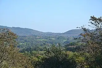 Le col de la Roche, vu depuis Bersac-sur-Rivalier.