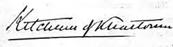 Signature de Horatio Herbert Kitchener